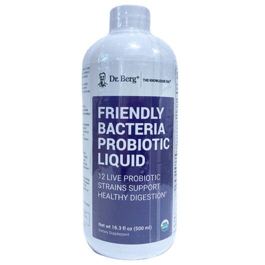 Основне фото товара Dr. Berg, Friendly Bacteria Probiotic Liquid, Пробіотики, 500 мл
