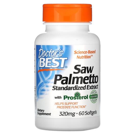 Основне фото товара Doctor's Best, Saw Palmetto, Со Пальметто, 60 капсул