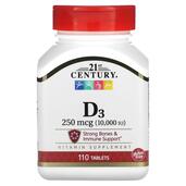 D3 250 mcg Витамин D3 10000 МЕ 21st Century