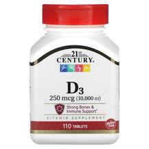 D3 250 mcg Витамин D3 10000 МЕ 21st Century