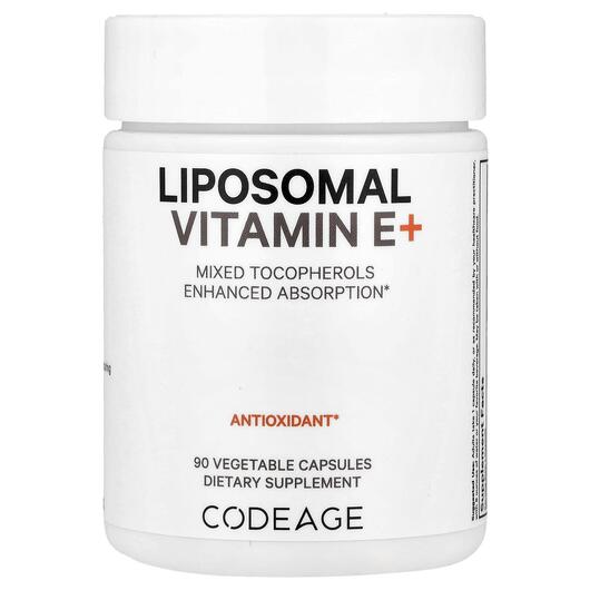 Основне фото товара Liposomal Vitamin E+ Mixed Tocopherols, Вітамін E Токофероли, 90 