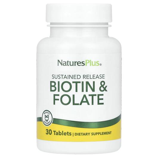 Основне фото товара Biotin Folic Acid 30, Біотин і Фолієва кислота, 30 таблеток