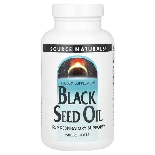 Основне фото товара Source Naturals, Black Seed Oil, Чорний кмин, 240 капсул