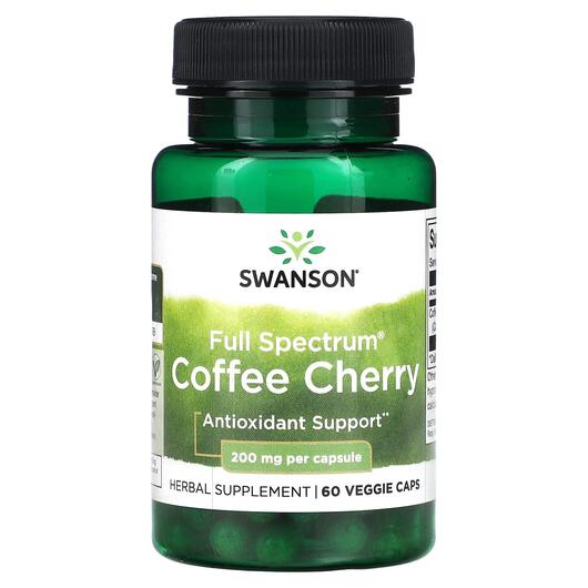 Основне фото товара Full Spectrum Coffee Cherry 200 mg, Екстракт Зеленої кави, 60 кап