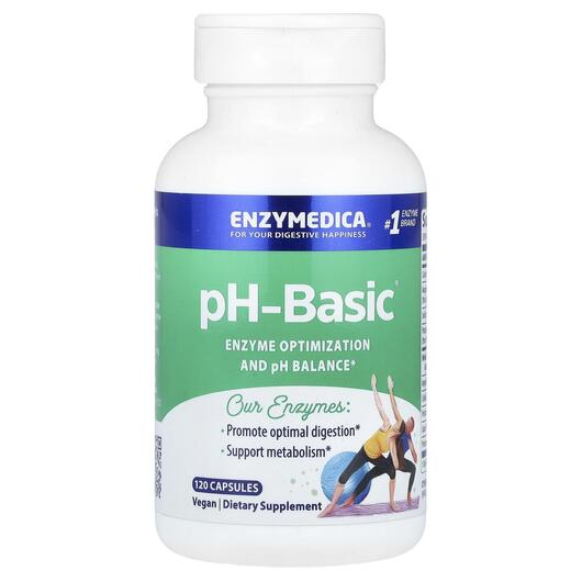 Основне фото товара Enzymedica, Enzyme pH-Basic, Підтримка рівня pH, 120 капсул