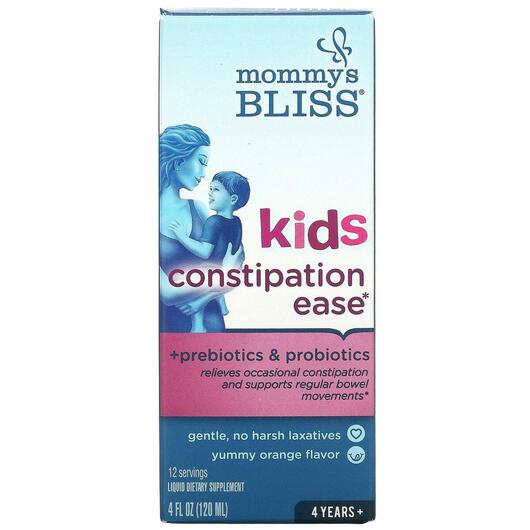 Основне фото товара Mommy's Bliss, Kids Constipation Ease, Проносне, 120 мл