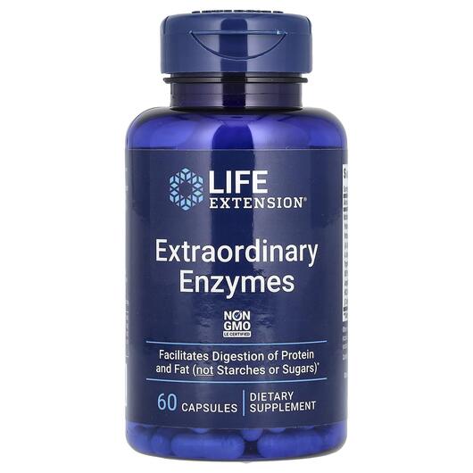 Основне фото товара Extraordinary Enzymes, Екстраординарні ферменти, 60 капсул
