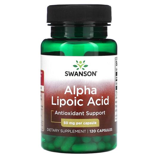 Основне фото товара Swanson, Alpha Lipoic Acid 50 mg, Альфа-ліпоєва, 120 капсул