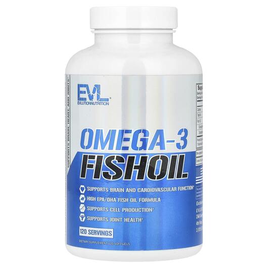 Основне фото товара Omega-3 Fish Oil Triple Strength 120, Омега 3, 120 капсул