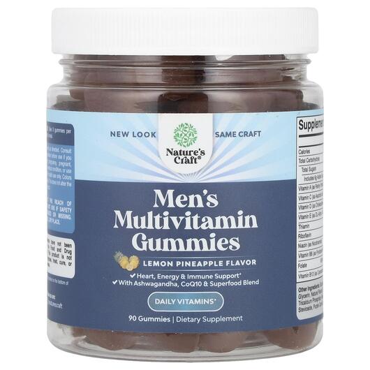 Основне фото товара Men's Multivitamin Gummies Lemon Pineapple, Мультивітаміни, 