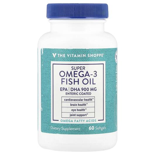 Основне фото товара TheVitaminShoppe, Super Omega-3 Fish Oil, Омега 3, 60 капсул