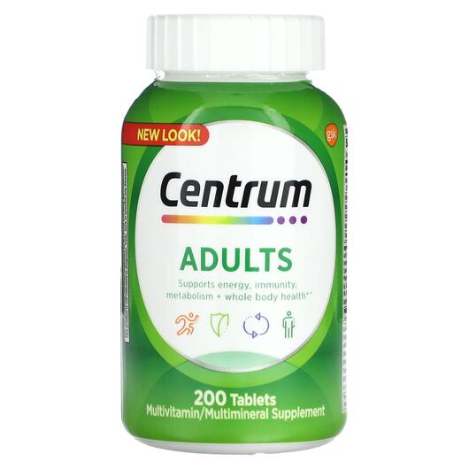 Основне фото товара Centrum, Adults Multivitamins, Мультивітаміни, 200 таблеток