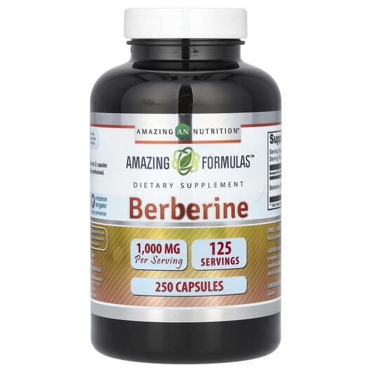 Основне фото товара Amazing Nutrition, Berberine 1000 mg, Берберин, 250 капсул