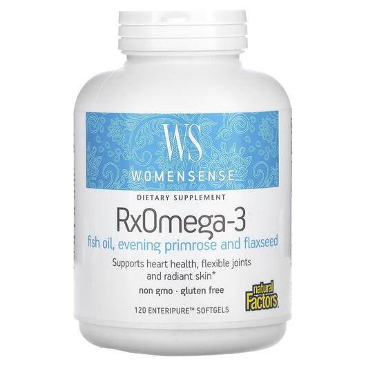 Основне фото товара Natural Factors, RxOmega-3, Омега-3, 120 м'яких гелів