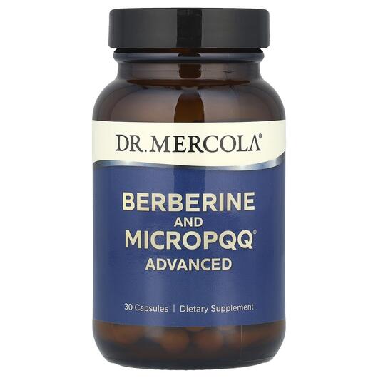 Основне фото товара Dr. Mercola, Berberine & MicroPQQ Advanced, Берберин, 30 капс