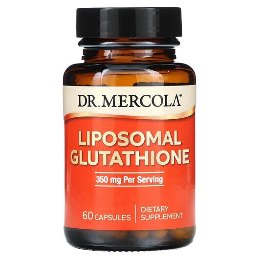 Основне фото товара Dr. Mercola, Liposomal Glutathione 350 mg, L-Глутатіон, 60 капсул