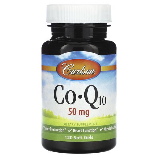 Основне фото товара Carlson, CoQ10 50 mg, Убіхінол, 120 капсул