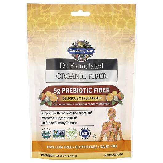 Основне фото товара Garden of Life, Organic Fiber, Клітковина, 223 г