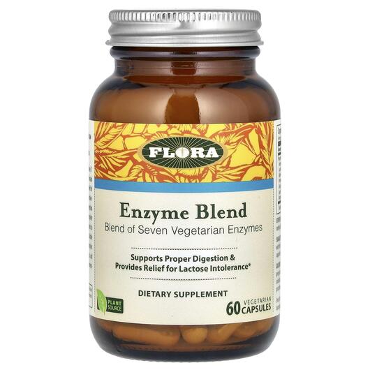 Основне фото товара Flora, Enzyme Blend, Ферменти, 60 капсул