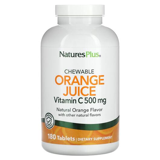 Основне фото товара Orange Juice Vitamin C Supplement 500 mg, Вітамін C, 180 таблеток