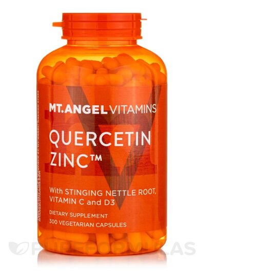 Основне фото товара Mt. Angel Vitamins, Quercetin Zinc, Цинк, 300 капсул