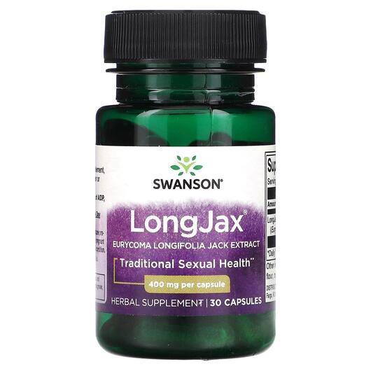 Основне фото товара LongJax Eurycoma Longifolia Jack Extract 400, Тонгкат Алі, 30 кап