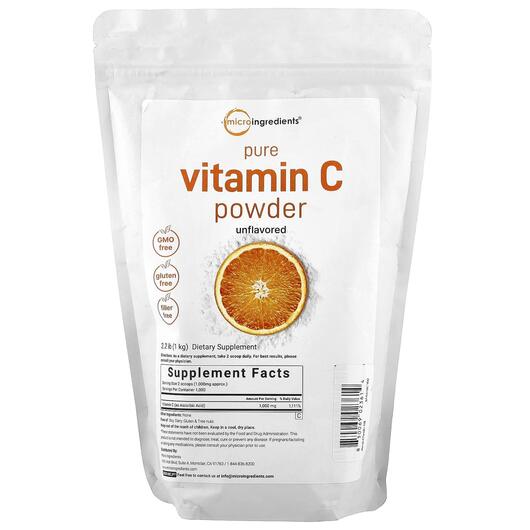 Основне фото товара Pure Vitamin C Powder Unflavored, Вітамін C, 1 кг