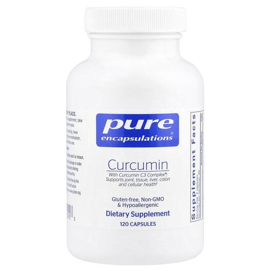 Основне фото товара Pure Encapsulations, Curcumin, Куркумін, 120 капсул
