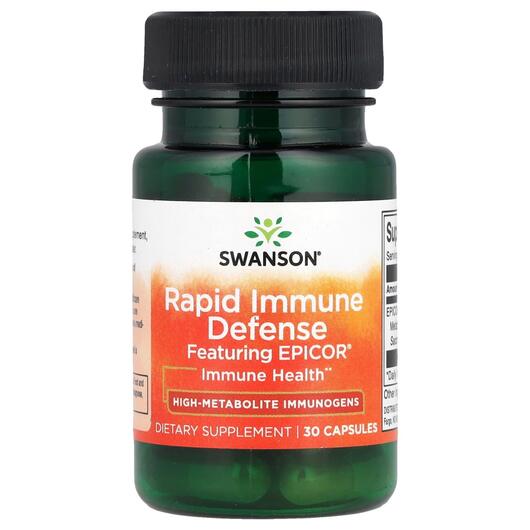 Основне фото товара Rapid Immune Defense, Ферментовані пекарські дріжджі, 30 капсул