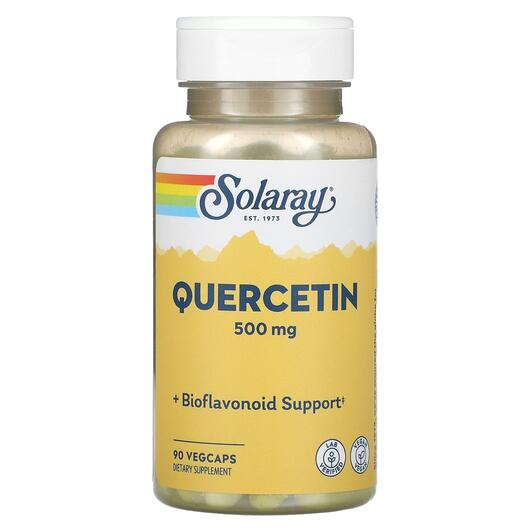 Основне фото товара Solaray, Quercetin 500 mg, Кверцетин 500 мг, 90 капсул