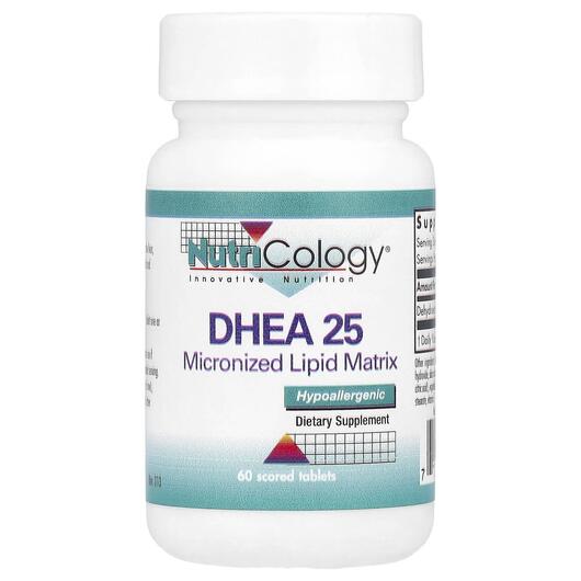 Основне фото товара Nutricology, DHEA 25, Дегідроепіандростерон, 60 таблеток