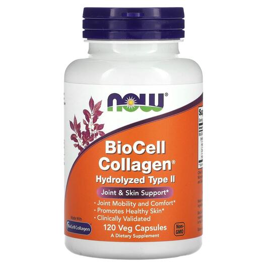 Основне фото товара NOW, BioCell Collagen, Колаген 2 типу, 120 капсул