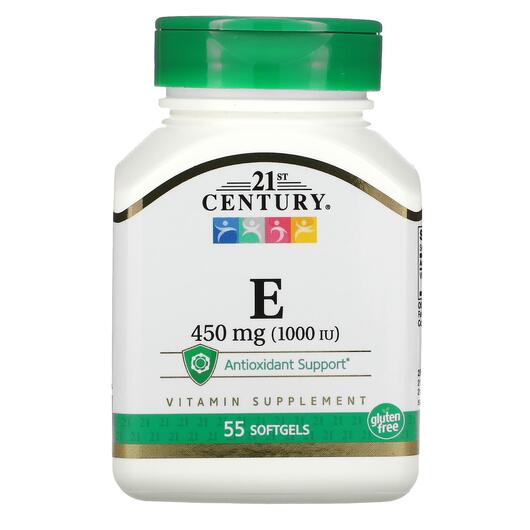 Основне фото товара E 450 mg 1000 IU, Вітамін E 450 мг 1000 МО, 55 капсул