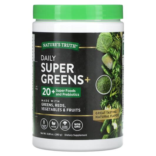 Основне фото товара Nature's Truth, Daily Super Greens+, Суперфуд, 280 г