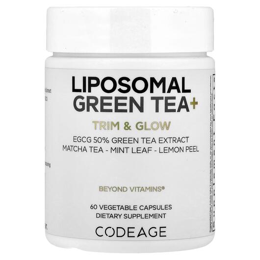 Основне фото товара CodeAge, Liposomal Green Tea+, Екстракт Зеленого Чаю, 60 капсул