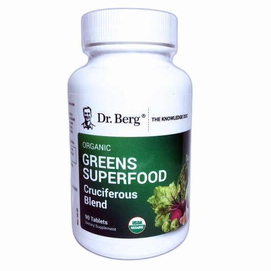 Основне фото товара Dr. Berg, Greens Superfood, Хрестоцвіті, 90 таблеток