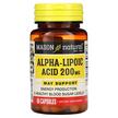 Фото товару Mason, Alpha-Lipoic Acid 200 mg, Альфа-ліпоєва, 60 капсул