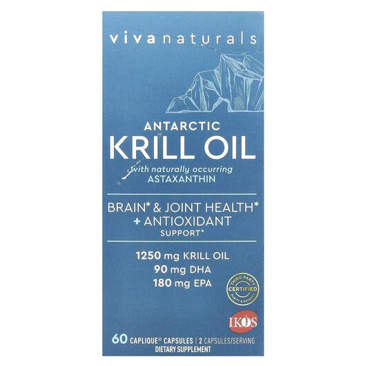 Основне фото товара Antarctic Krill Oil, Олія Антарктичного Кріля, 60 Caplique Capsul