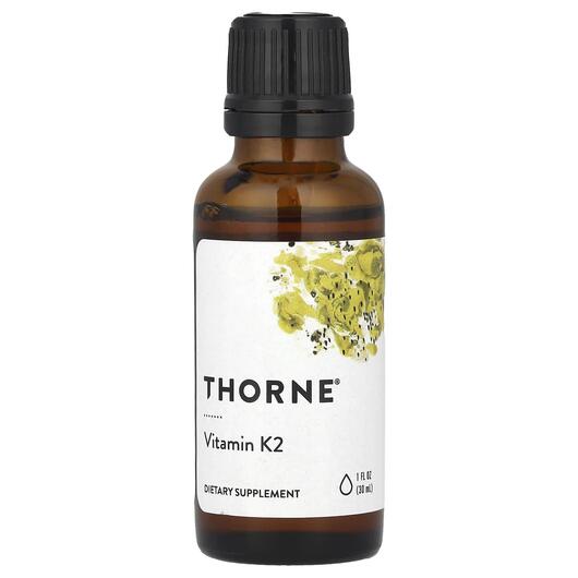 Основне фото товара Thorne, Vitamin K2, Вітамін K Філохінон, 30 мл