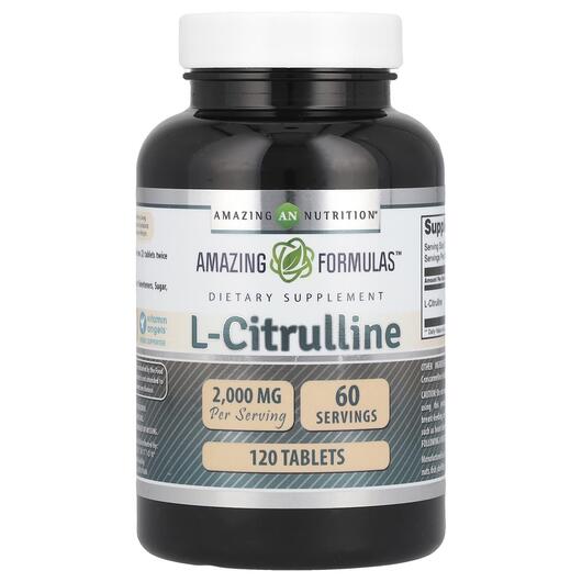 Основне фото товара Amazing Nutrition, L-Citrulline 1000 mg, L-Цитрулін, 120 таблеток