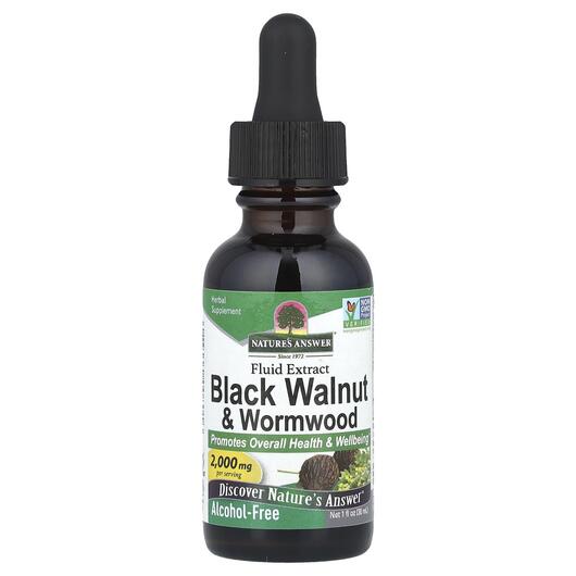 Основне фото товара Black Walnut & Wormwood, Чорний волоський горіх 2000 мг, 30 м