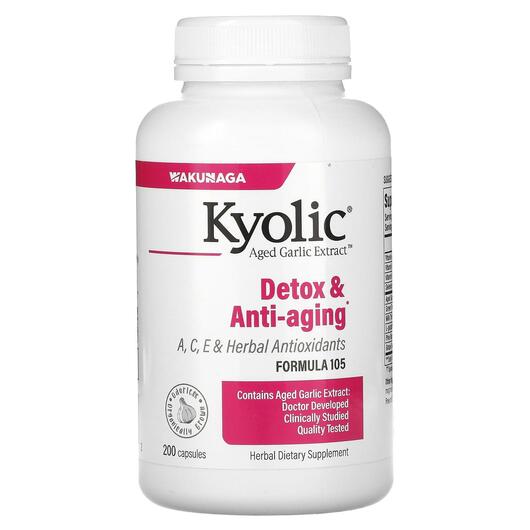 Основне фото товара Kyolic, Detox & Anti-Aging, Детокс та очищення, 200 капсул