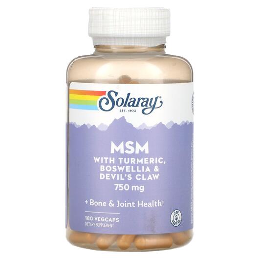 Основне фото товара MSM with Turmeric Boswellia &, Метилсульфонілметан МСМ, 180 к