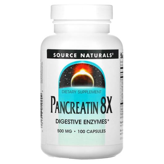 Основне фото товара Pancreatin 8X 500 mg 100, Панкреатин 8X 500 мг, 100 капсул