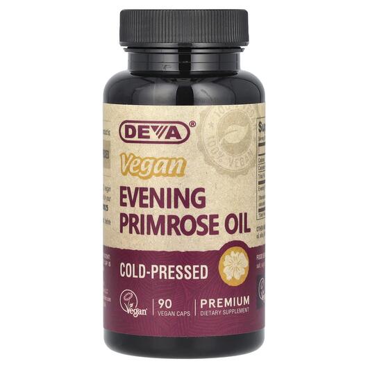Основне фото товара Vegan Evening Primrose Oil, Олія примули вечірньої, 90 капсул