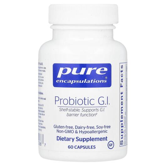 Основне фото товара Pure Encapsulations, Probiotic G.I., Пробіотики, 60 капсул