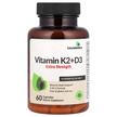 Фото товару Vitamin K2+D3 Extra Strength, Вітаміни D3 K2, 60 капсул