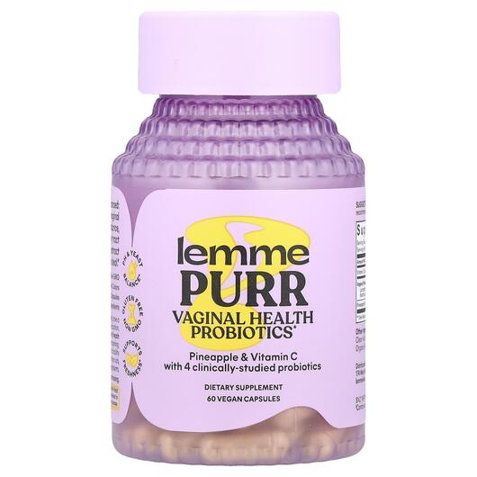 Основне фото товара Lemme, Purr Vaginal Health Probiotics, Пробіотики, 60 капсул