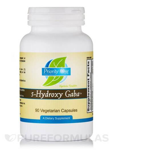 Основне фото товара Priority One, 5-Hydroxy Gaba, ГАМК, 90 капсул