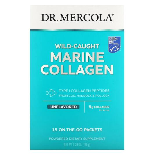 Основне фото товара Wild-Caught Marine Collagen Unflavored, Колаген, 15 шт